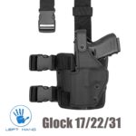 front-line-Tactical-thigh-rig-police-holster-level-3-glock-17-22-31-left-hand