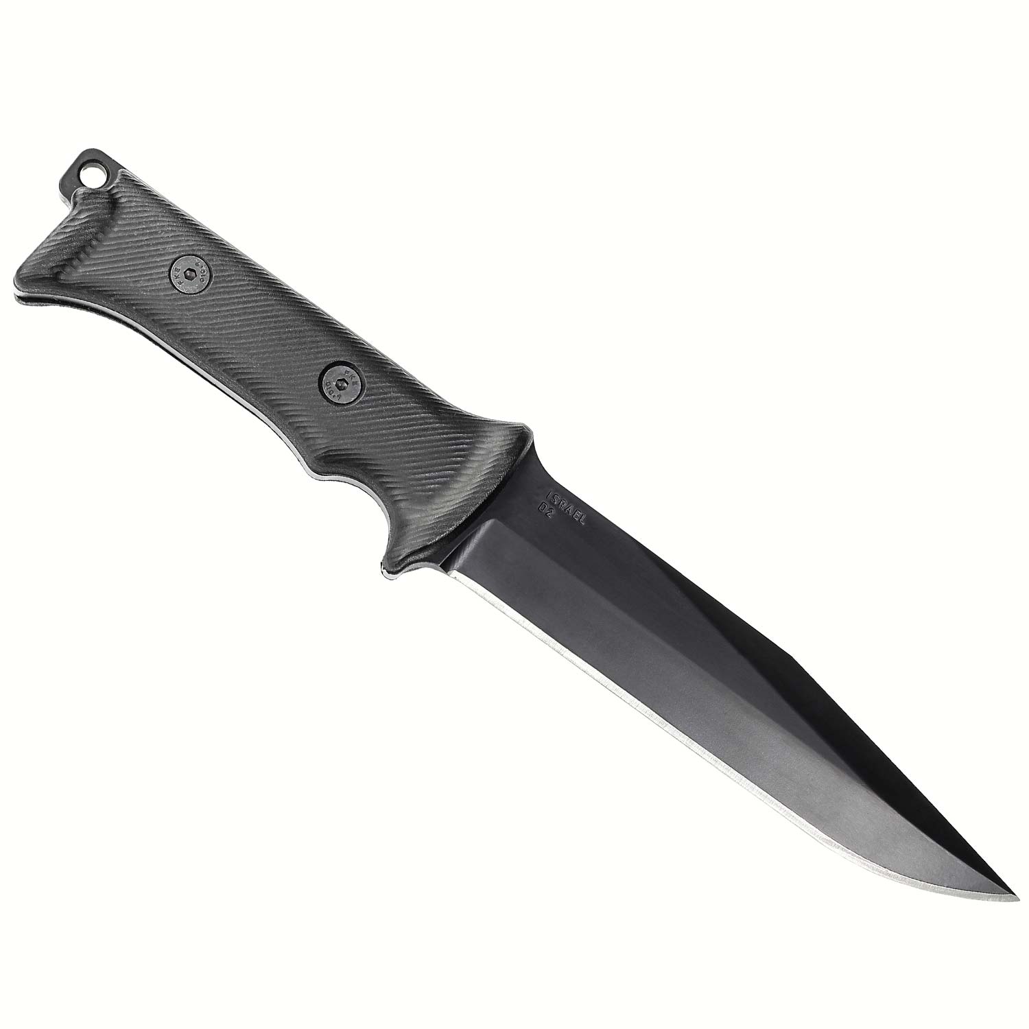 DUSTAR Dimona Fixed Blade Black D2 Steel 6.5″ Combat Knife