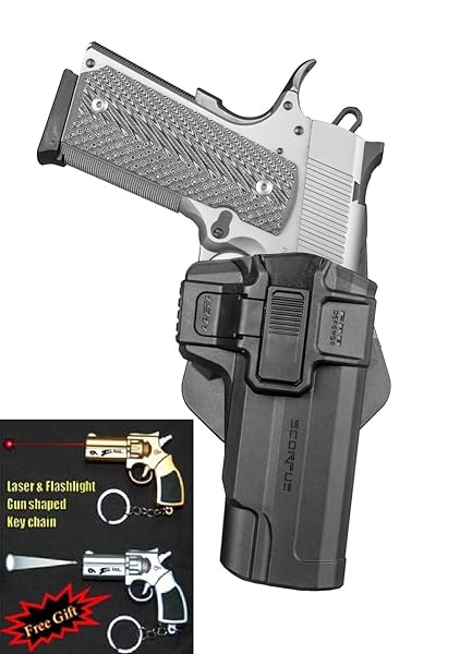 FAB-Defense-1911R-SCORPUS-LH-LEVEL-2-HOLSTER-PADDLEBELT-Laser-Flashlight-Gun-Shaped-Key-Chain-Left-Hand-Black-B00WRFS70G