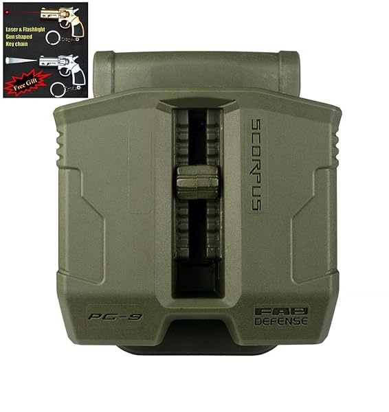FAB-Defense-PG-9S-SCORPUS-DOUBLE-MAG-POUCH-FOR-GLOCK-9MM40-MAGAZINES-PaddleBelt-In-Black-Tan-Green-Color-Laser-B00UDDX934
