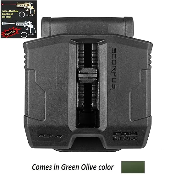 FAB-Defense-PS-9-SCORPUS-DOUBLE-MAG-POUCH-FOR-STEEL-9MM-AND-40-PaddleBelt-In-Black-Tan-Green-Color-Laser-Flash-B00UDEETMI