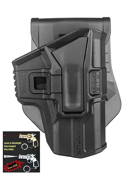 Glock-9-Level-1-Swivel-Holster-PaddleBelt-Right-Handed-By-Fab-Defense-Black-Color-Laser-Flashlight-Gun-Shaped-Key-C-B00O30Y2PM