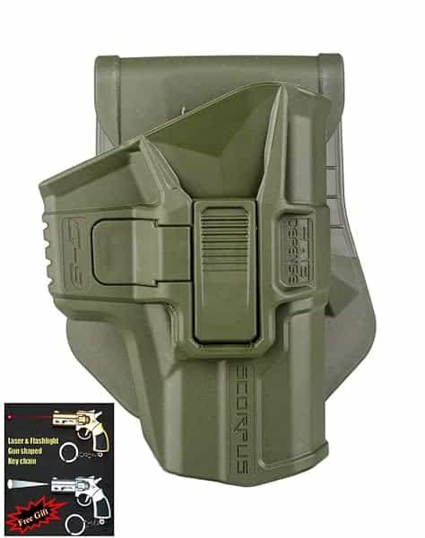 Glock-9-Level-2-Retention-Holster-PaddleBelt-Right-Handed-By-Fab-Defense-Green-Color-Laser-Flashlight-Gun-Shaped-K-B00O6RKOAO